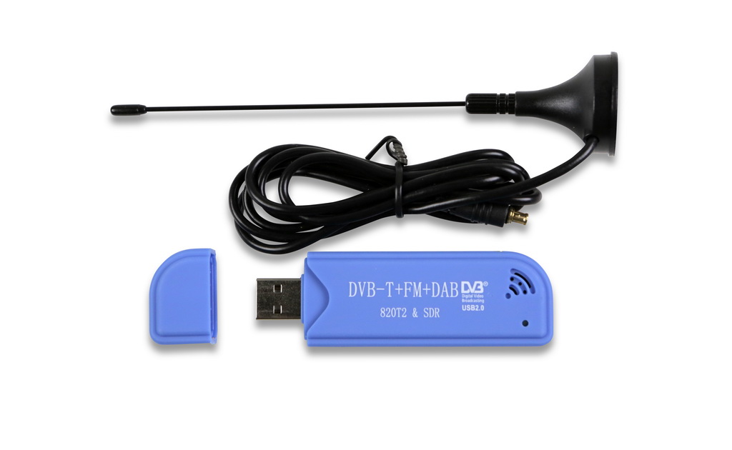 RTL-SDR device used in the classroom with a simple and small antenna